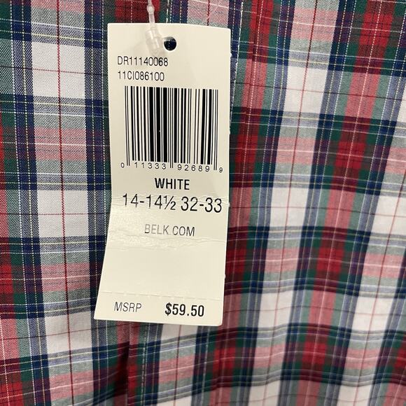 Crown and Ivy Button Down Plaid Shirt Small Slim Fit Stretch Wrinkle Free Men's - Picture 3 of 8